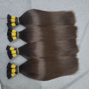 Pelo a granel al por mayor paquetes rectos naturales a granel cabello humano de alta calidad pelo de bebé a todo color - Product Image 5