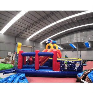 Commercial Outdoor Bounce House <b>Slide</b> Adults PVC <b>Inflatable</b> Double <b>Water</b> <b>Slide</b> Amusement Park Use Large Capacity - Product Image 4