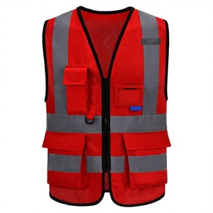 Chaleco de Seguridad Reflectante de Alta Visibilidad con Luces LED ANSI Clase 1 de Mangoes Fashion, Personalizable para Ropa de Trabajo de Construcción - Product Image 1