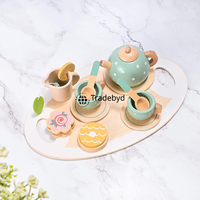 Ensemble de cuisine en bois fait main de qualité supérieure pour enfants, pour faire semblant de cuisiner et jouer à des rôles amusants Tradebyd