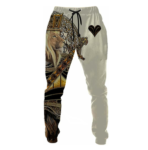 Pantalones Deportivos de Gimnasio para Hombre, Estampados por Transferencia de Calor, Pantalones Deportivos Rectos, Ropa Deportiva Informal de Hip Hop, 100% Poliéster - Product Image 4