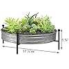 Bandeja de Metal Rústica para Plantas con Soporte Galvanizado, Decoración para el Hogar, Rayan International IK-273 - Product Image 2
