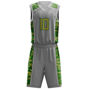 Uniforme de basket-ball personnalisé pour hommes, logo frontal personnalisé, durable, respirant, réversible, uniforme de basket-ball par sublimation - Product Image 2