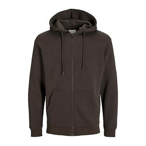 Sudadera con capucha y cremallera de forro polar de algodón grueso con logotipo personalizado para bordado, bolsillos laterales estampados en relieve, sudaderas con capucha de marca de etiqueta privada - Product Image 1