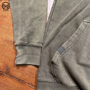 High Quality Custom Logo Regular Fit Unisex Street Long Sleeve <b>Hoodie</b> Autumn Winter Embroidered Acid Wash 100% Cotton <b>Fleece</b> - Product Image 4