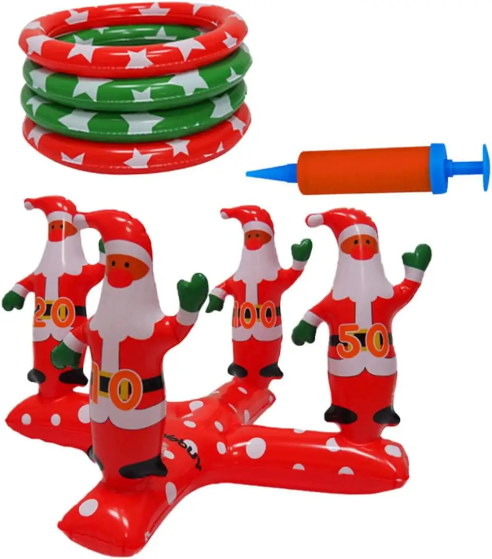 Jeux gonflables de lancer d'anneaux Jeux de fête de Noël pour enfants Jeux amusants pour enfants