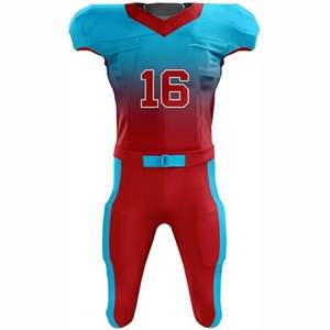 Uniformes de football américain personnalisés respirants en gros, en sergé, avec impression numérique par sublimation, 100 % polyester, unisexe, toutes tailles - Product Image 5