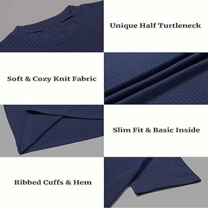 Luxury 100% Cotton <b>Black</b> Men's T-Shirt Slim Fit Crew Neck Tshirt Solid Color Business Office Wear Formal Casual by Dress Sports - Product Image 6