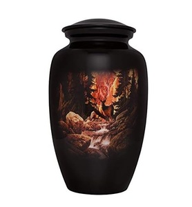 Urnas de metal de lujo para cenizas, la mejor calidad, coloridas y elegantes, suministros funerarios de bajo precio al por mayor para cremación - Product Image 4