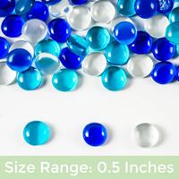 Pierres décoratives en verre bleu et pierres naturelles pour foyer extérieur de villa, aménagement paysager et accents de maison durables et écologiques