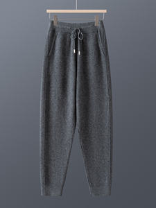 Pantalones Deportivos de Punto de Lana para Hombre, Otoño/Invierno, con Bolsillos, Corte Ajustado, Gruesos, Cálidos e Informales - Product Image 4