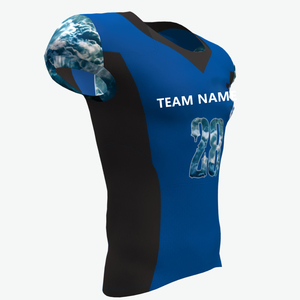 Maillot de football américain personnalisé en polyester 100% avec impression par sublimation, nouveau modèle 2025, pour équipe professionnelle, en vente - Product Image 6