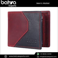 Dompet Pria Berkualitas Terbaik, Desain Jahitan Kulit Katun Vintage Elegan, Lipat Dua, Dilengkapi RFID Protection, Ukuran Pendek untuk Perjalanan, Dapat Disesuaikan