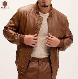 Chaqueta de Motociclista de Cuero Auténtico para Hombre, Corte Ajustado, Chaqueta de Motociclista de Cuero con Cremalleras, Elegante Chaqueta de Motociclista de Piel de Cordero para Hombre - Product Image 3