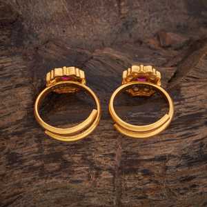 Silver Temple Wedding <b>Toe</b> <b>Ring</b> 181922 Engagement and Gift Idea Featuring Diamond Set in Brass and Copper - Product Image 3