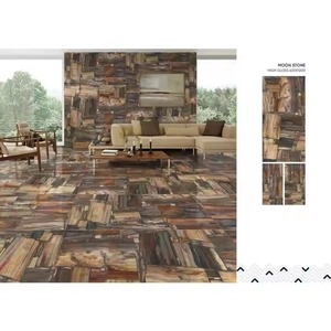 Dalle carrée 600x1200mm Nebula Azure Marbre Comme Design Poli Mur Céramique Brillant 24x48 Carreaux de sol en porcelaine sur le marché indien - Product Image 3