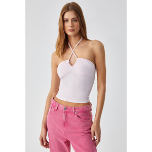ETHIQUET URICI Bustier court fin à lacets et fines bretelles pour femme - Product Image 1