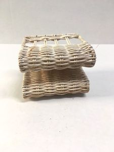 Rond de serviette double en rotin beige basique fait à la main Table de cuisine et porte-serviettes de mariage Offre Spéciale en gros à faible coût - Product Image 2