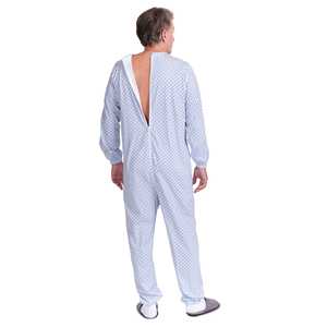 Ferrucci Comfort 100% Cotton OEKO-TEX Casual One-Piece Adaptive Pyjamas Anti-Strip Jumpsuit <b>Back</b> Closure Clothes <b>Protectors</b> - Product Image 6