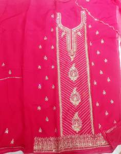 Designer moderne non cousu Premium femmes costumes brodés à la main indien traditionnel mode avant Style Protection solaire haute - Product Image 1