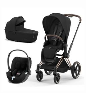 Nuevo Sistema de viaje original E-Priam 3 en 1 con accesorio para cochecito Cloud T Plus Sepia Black - Product Image 1