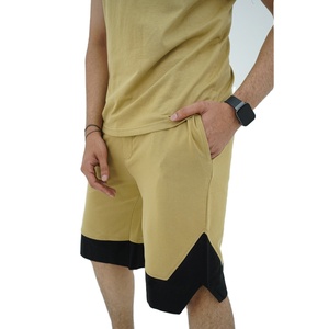 Conjunto de Camiseta y Pantalones Cortos Deportivos de Verano para Hombre, de Algodón Ecológico, Cuello Redondo, Informal, para Gimnasio - Product Image 5