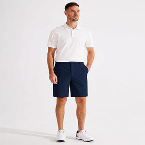 Pantalones cortos de golf para hombre con logotipo personalizado, secado rápido, transpirables, que absorben la humedad, entrenamiento, Color sólido, informal, punto 220 GSM, ajuste holgado - Product Image 5