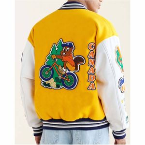 College Baseball jacket for men winter stylish wholesale breathable letterman unisex satin plain embroidered jacket - Product Image 2