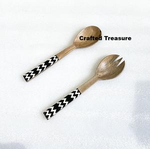 Cuillère à salade moderne de meilleure qualité, ensemble de vaisselle design fait à la main, cuillères et fourchettes, couverts adaptés aux ustensiles de cuisine - Product Image 5