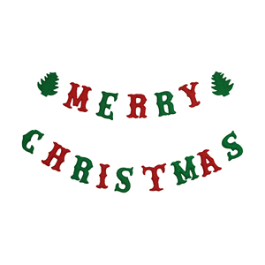 Guirnalda Navideña de Fieltro Lamatar1 Hecha a Mano, Ecológica, 100% Lana de Nueva Zelanda, Decoraciones Elegantes con Forma de Letras para Fiestas - Product Image 1