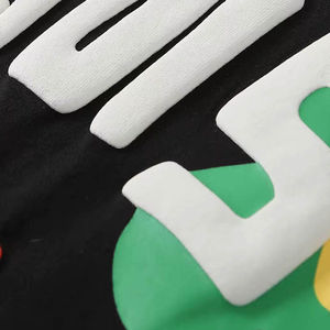 Fabricante al por mayor de peso pesado 100% algodón camiseta impresa gráfico personalizado de gran tamaño suelta ajuste 3D Puff impresión camiseta para hombres - Product Image 3