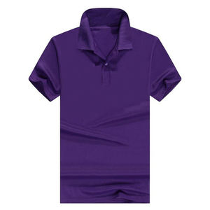 T-shirt homme uni anti-plis à col montant et manches courtes, personnalisable avec logo, pour tenue décontractée ou sportive - Product Image 3