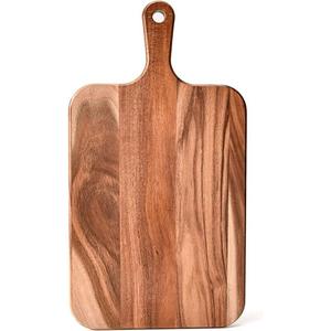 Tabla de cortar grande de madera con asas integradas para facilitar su transporte desde la cocina hasta el comedor tabla de quesos de acero inoxidable - Product Image 1
