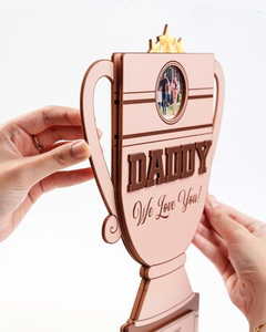 Cha Mẹ độc quyền Bộ quà tặng cha tốt nhất bao giờ Khung ảnh gỗ Cảm Ơn Mẹ xoay mảng bám ấp ủ khoảnh khắc gia đình tình yêu bất tận - Product Image 6