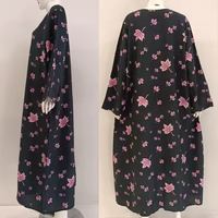 Vestido de Noche/Formal para Mujer, Largo hasta la Rodilla, Diseño Sencillo y Modesto con Estampado Floral, Cuello Redondo, Silueta Asimétrica, 100% Rayón, Modelo Chrysanta