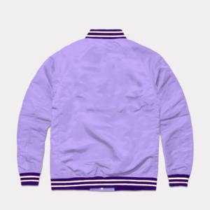 Venta al por mayor de alta calidad púrpura negro Unisex moda logotipo personalizado Casual OEM Chenille Letterman Versity chaquetas para hombres mujeres - Product Image 3