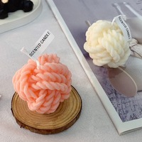 TOOWIN Chunky Garnball Duftkerze, Dekoratives Fotografie-Requisit, Garnknoten-Kerze