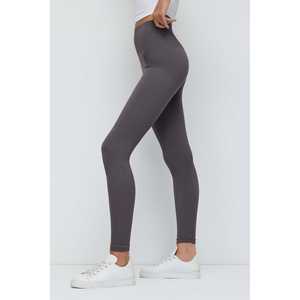 Leggings en mousseline de soie sans couture à taille mi-haute, décontractés et élégants, 100 % polyester, longs - Product Image 4