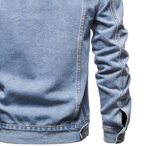 Solid Color Pocket Thin <b>Jacket</b> <b>For</b> <b>Men</b> Style Spring 100% Cotton <b>Denim</b> <b>Jackets</b> <b>Men</b> Casual High Quality <b>Men</b> Clothing - Product Image 6