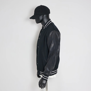 OEM Custom Wholesale Baseball Outerwear <b>Men's</b> Letterman Plain Blank Varsity <b>Jackets</b> Custom logo Embroidery - Product Image 4