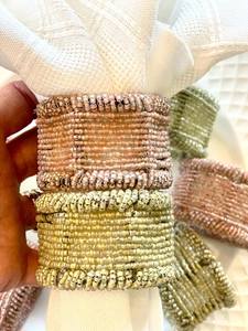 Ronds de serviette, ronds de serviette en rotin, ronds de serviette en osier, décor de table - Product Image 4