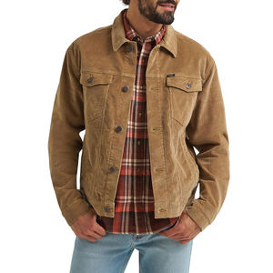 Veste en jean ample à col effiloché délavé de couleur personnalisée vintage d'hiver pour hommes, style décontracté, décoration à boutons - Product Image 1