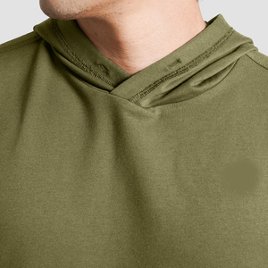 Débardeurs à capuche personnalisés avec logo, en coton et polyester, 220 GSM, respirants, écologiques, pour hommes, col rond, haute qualité, pour la salle de sport et l'entraînement - Product Image 5