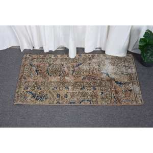 Alfombra de lana turca Vintage de 17x33 pies, tejido plano de retazos beige y negro para decoración de sala de estar, respaldo de látex - Product Image 1