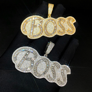 Pendentif personnalisé en or jaune 14 carats avec diamant de laboratoire de clarté VVS, bijoux raffinés en argent sterling, cadeaux charmants pour hommes et femmes - Product Image 1