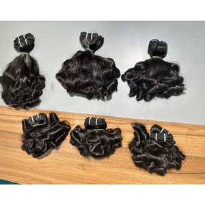Extensions de cheveux ondulés de temple indien 100% pour bébé, tissage en trame de cheveux humains, cuticules alignées non traitées - Product Image 4