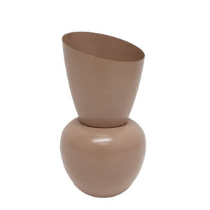 Florero de Metal de gran diseño con acabado gris para el hogar y la boda, decoración de mesa, jarrón de Metal personalizado hecho a mano - Product Image 4