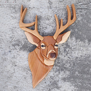 Decoración de la esquina del hogar carpintería plaga colgante de pared intarsias recuerdo de madera imán de nevera - Product Image 3