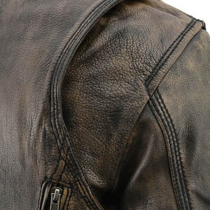 Veste en cuir élégante pour homme avec col montant, logo frontal, tissu PU de haute qualité, design personnalisable, mode urbaine en promotion - Product Image 6