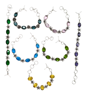 Pulsera de moda con piedras preciosas del mismo color para mujer, brazaletes gruesos con joyería de latón de cobre, regalo para entusiastas de la moda - Product Image 4